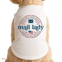 Mail Lady 4th Of July Retro Postal Worker Postal Rural Carrier Doggie Tank thumb 0