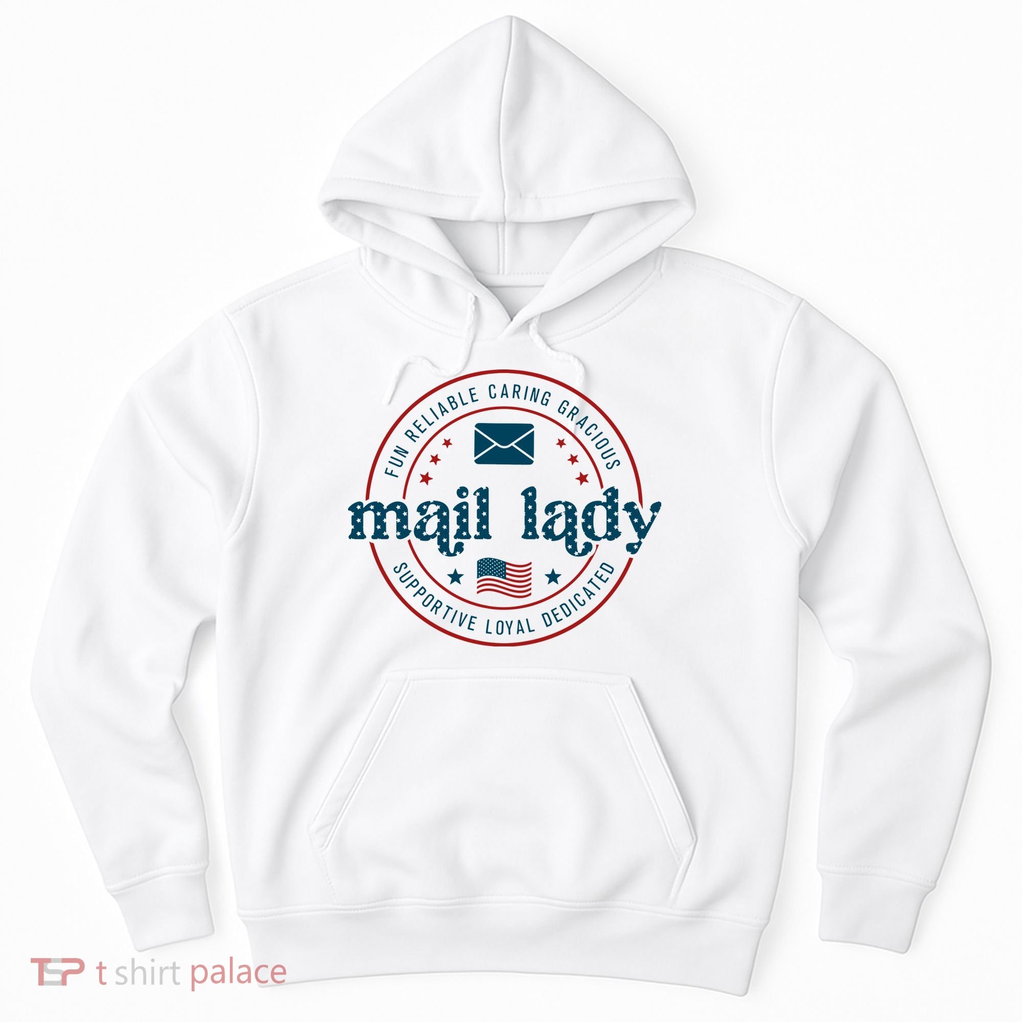 Mail Lady 4th Of July Retro Postal Worker Postal Rural Carrier Hoodie