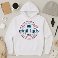 Mail Lady 4th Of July Retro Postal Worker Postal Rural Carrier Hoodie thumb 3