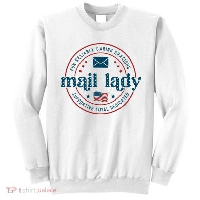 Mail Lady 4th Of July Retro Postal Worker Postal Rural Carrier Sweatshirt
