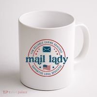 Mail Lady 4th Of July Retro Postal Worker Postal Rural Carrier Coffee Mug thumb 1