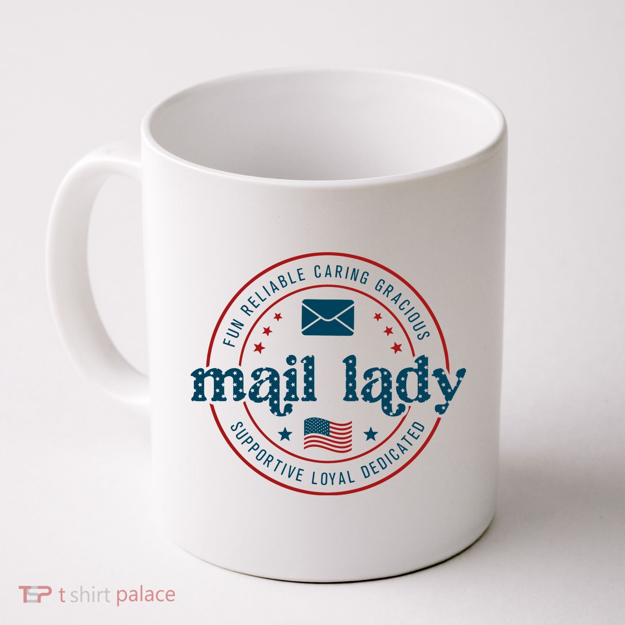 Mail Lady 4th Of July Retro Postal Worker Postal Rural Carrier Coffee Mug