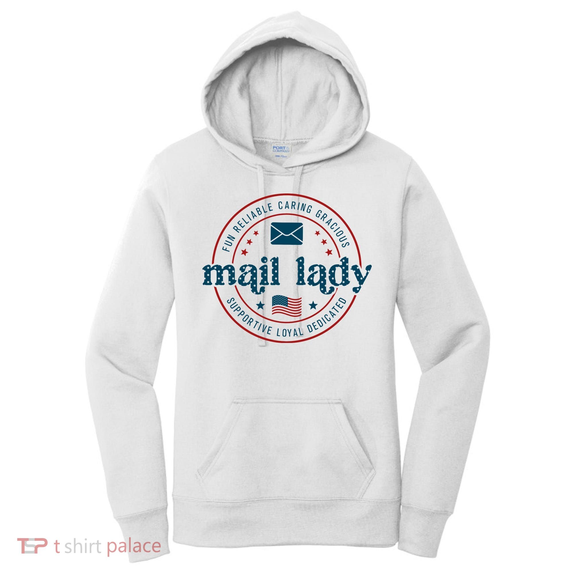 Mail Lady 4th Of July Retro Postal Worker Postal Rural Carrier Women's Hoodie