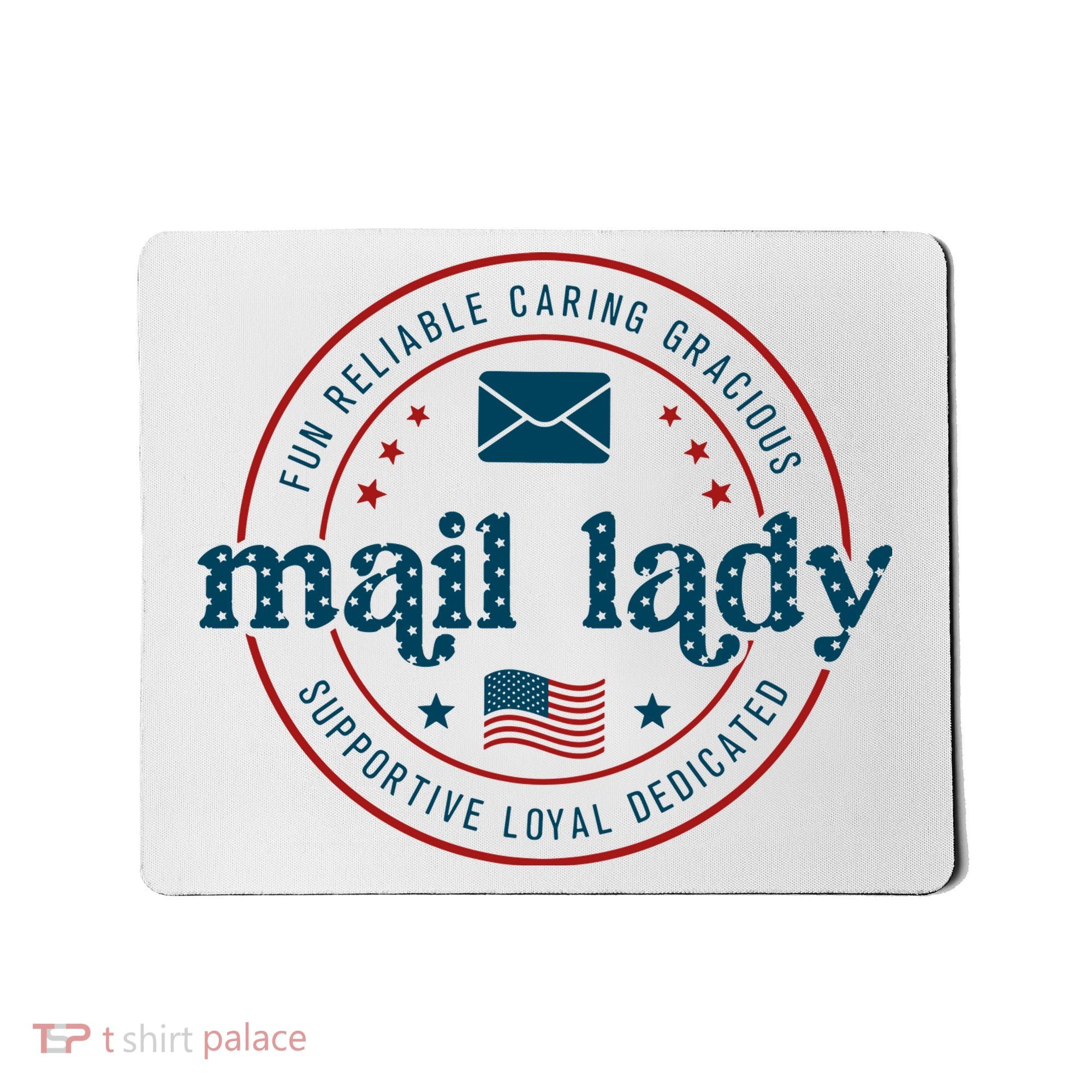 Mail Lady 4th Of July Retro Postal Worker Postal Rural Carrier Mousepad