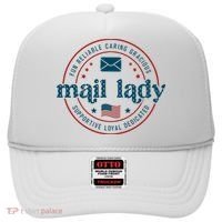 Mail Lady 4th Of July Retro Postal Worker Postal Rural Carrier Hat thumb 0
