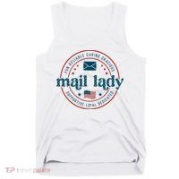 Mail Lady 4th Of July Retro Postal Worker Postal Rural Carrier Tank Top thumb 0