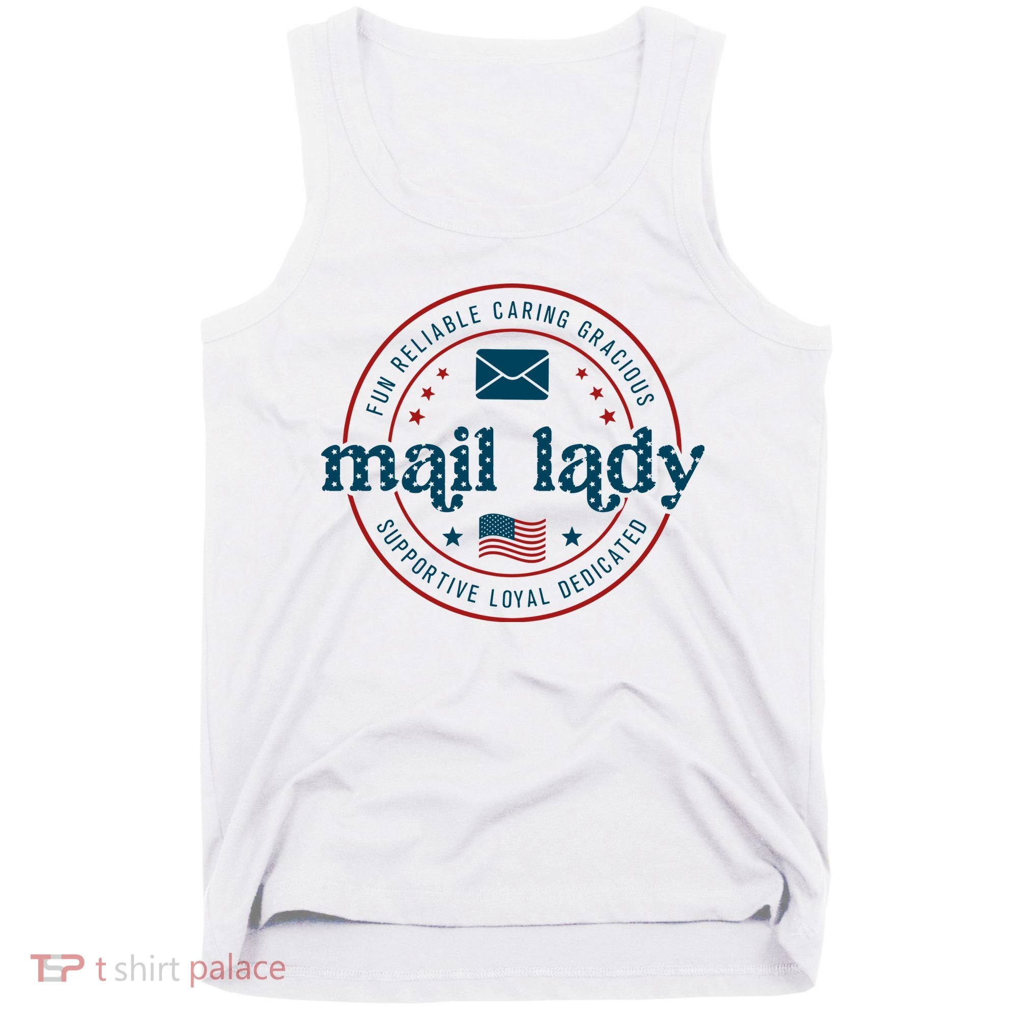 Mail Lady 4th Of July Retro Postal Worker Postal Rural Carrier Tank Top