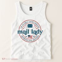 Mail Lady 4th Of July Retro Postal Worker Postal Rural Carrier Tank Top thumb 2