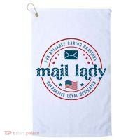 Mail Lady 4th Of July Retro Postal Worker Postal Rural Carrier Golf Towel thumb 0