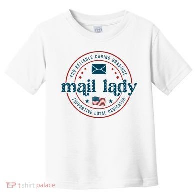 Mail Lady 4th Of July Retro Postal Worker Postal Rural Carrier Toddler T-Shirt