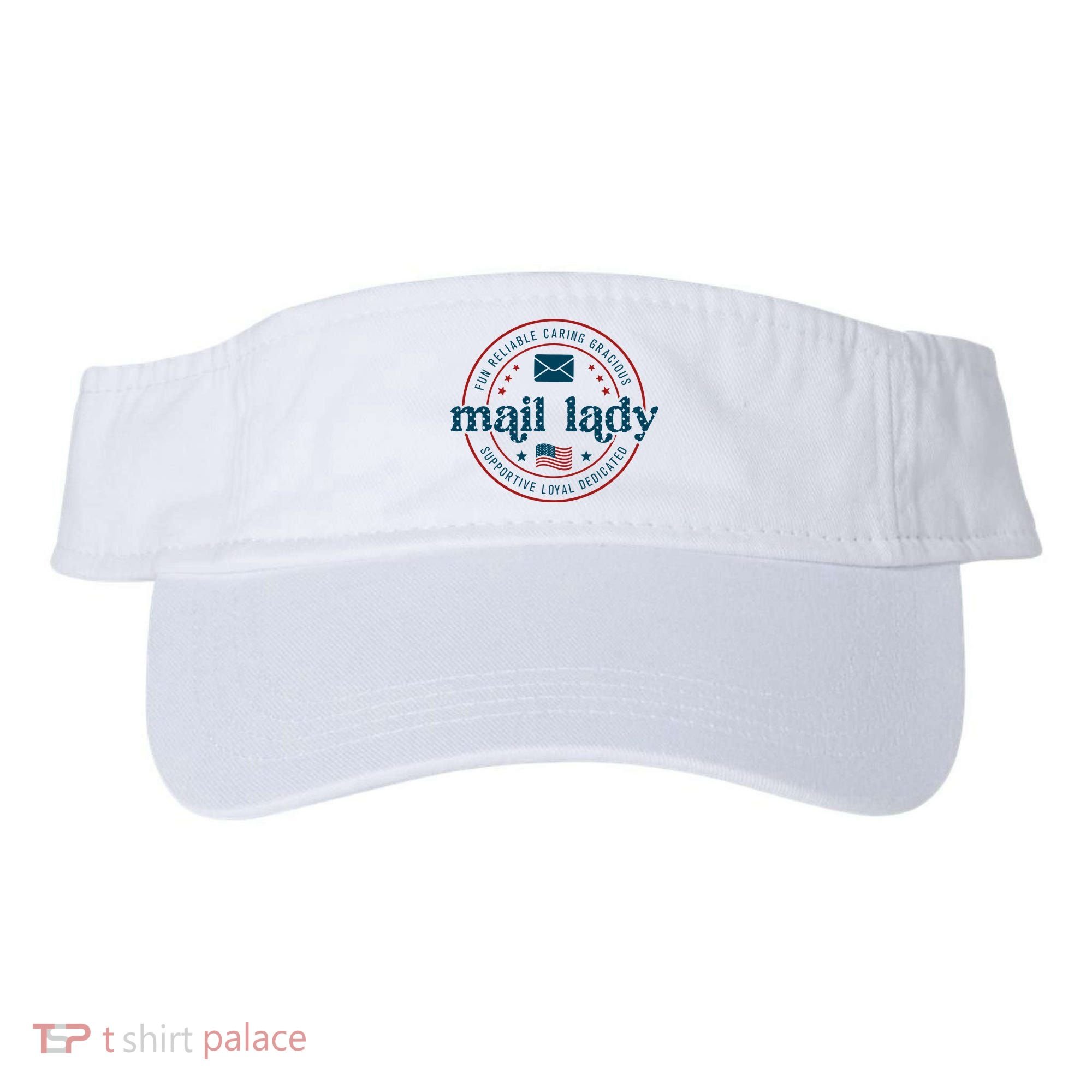 Mail Lady 4th Of July Retro Postal Worker Postal Rural Carrier Visor