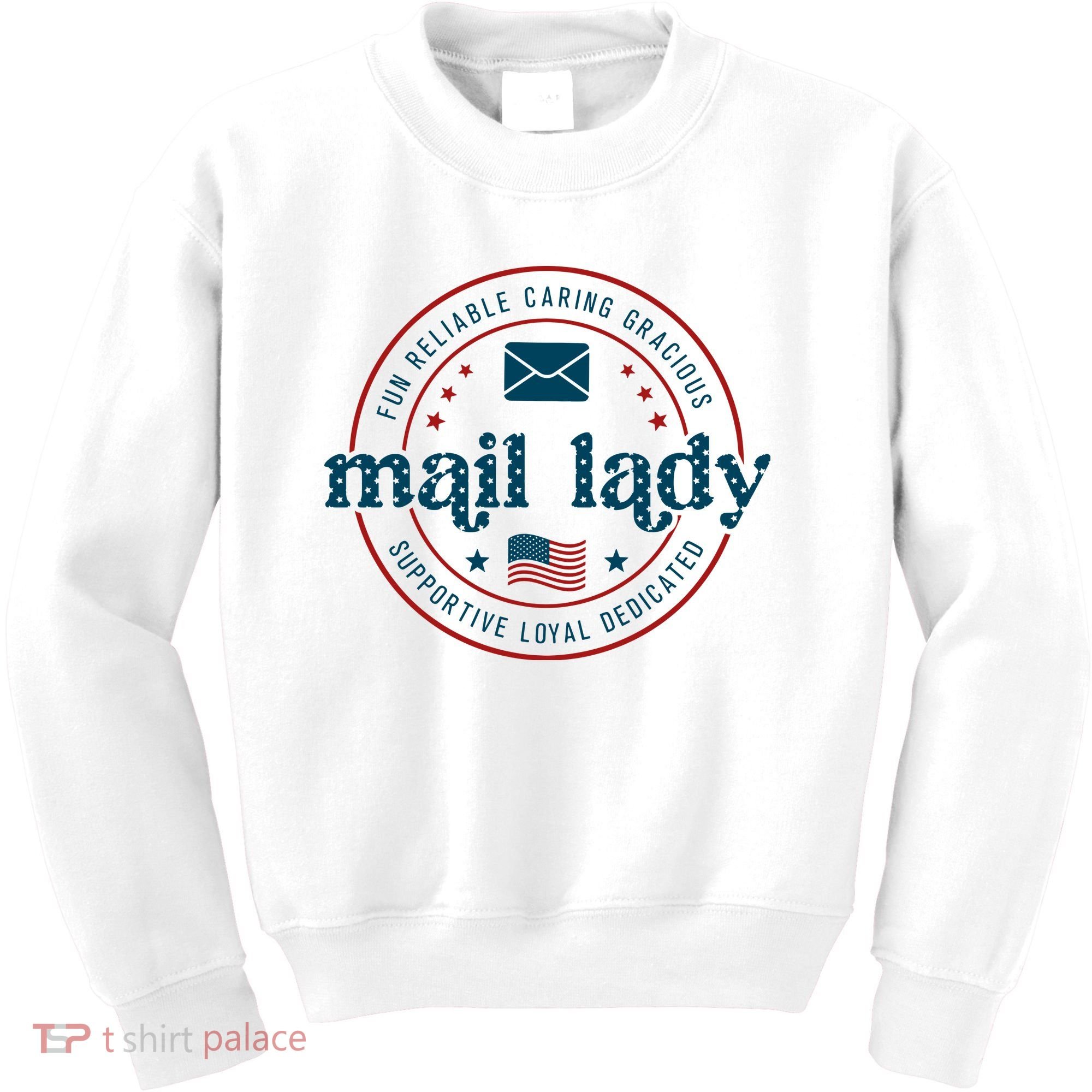 Mail Lady 4th Of July Retro Postal Worker Postal Rural Carrier Kids Sweatshirt