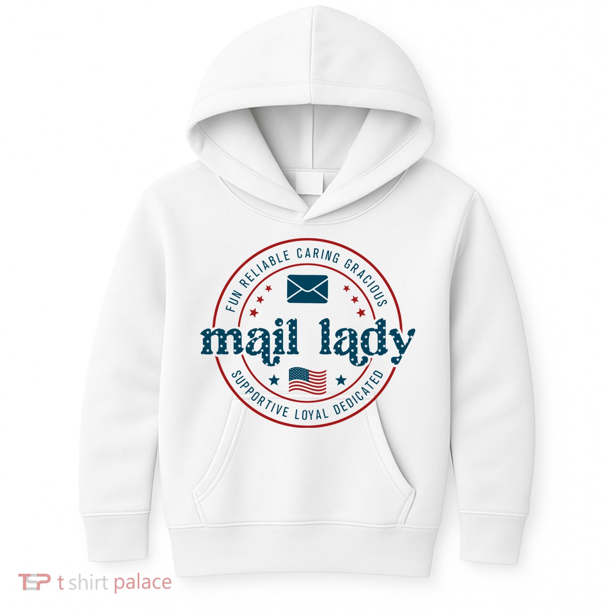 Mail Lady 4th Of July Retro Postal Worker Postal Rural Carrier Kids Hoodie