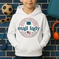 Mail Lady 4th Of July Retro Postal Worker Postal Rural Carrier Kids Hoodie thumb 2