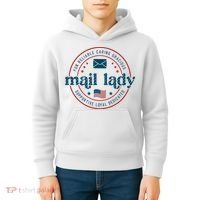Mail Lady 4th Of July Retro Postal Worker Postal Rural Carrier Kids Hoodie thumb 4