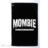 Mombie Like A Zombie But With Kids Funny Halloween Mom Golf Towel thumb 0