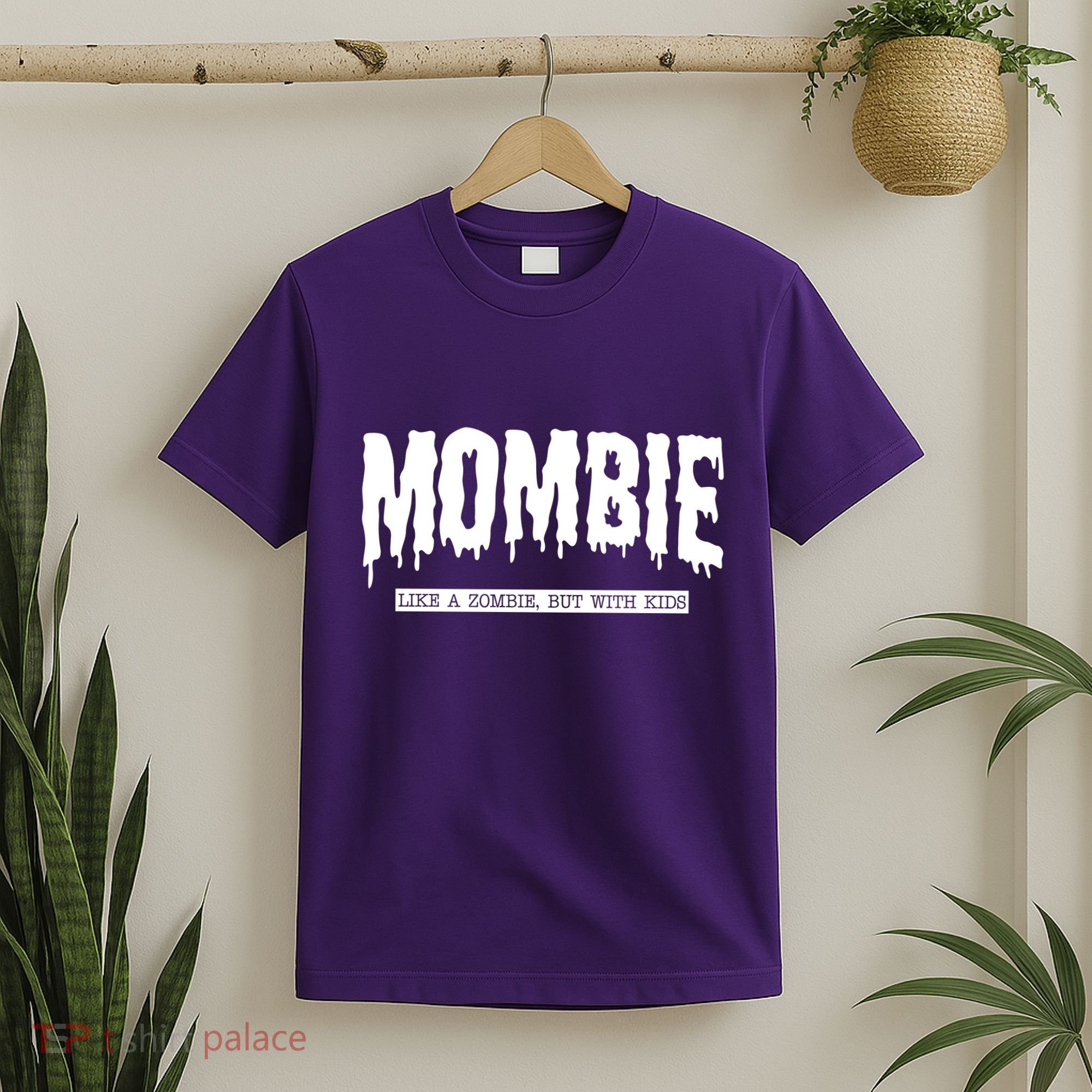 Mombie Like A Zombie But With Kids Funny Halloween Mom T-Shirt