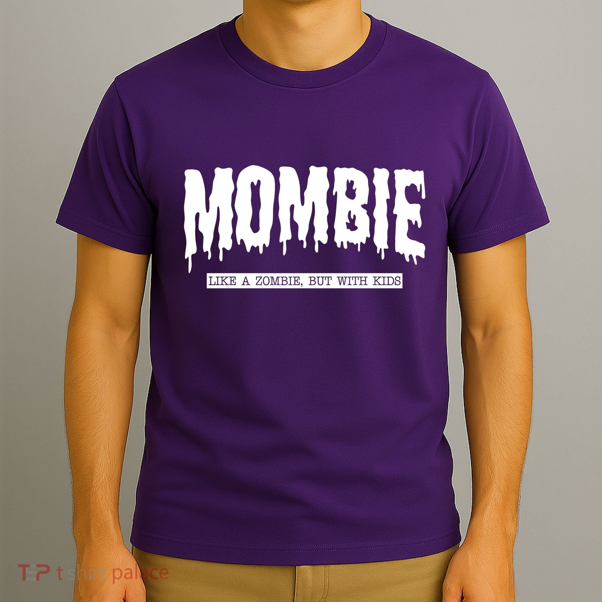 Mombie Like A Zombie But With Kids Funny Halloween Mom T-Shirt