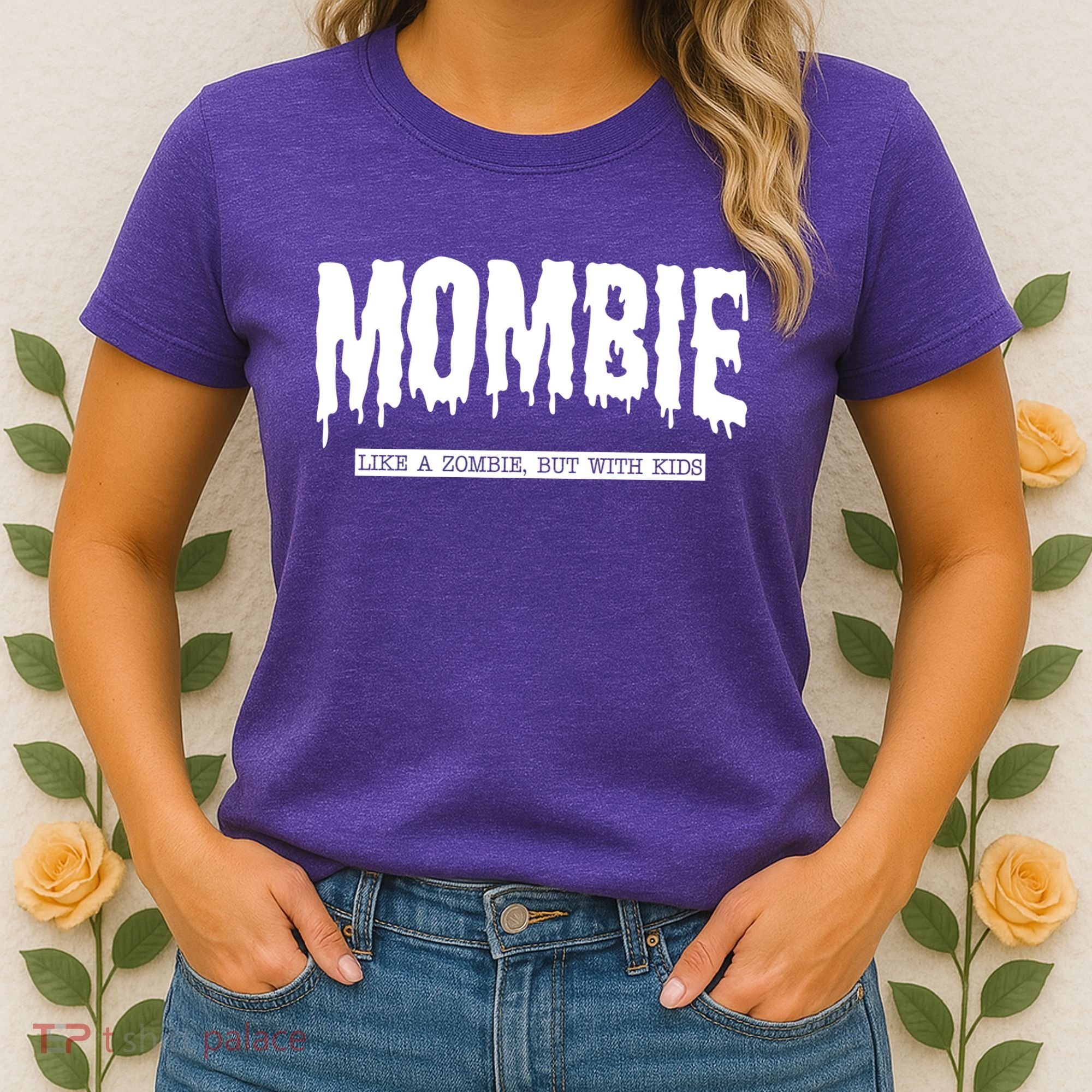 Mombie Like A Zombie But With Kids Funny Halloween Mom Women's T-Shirt