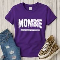 Mombie Like A Zombie But With Kids Funny Halloween Mom Women's T-Shirt thumb 3