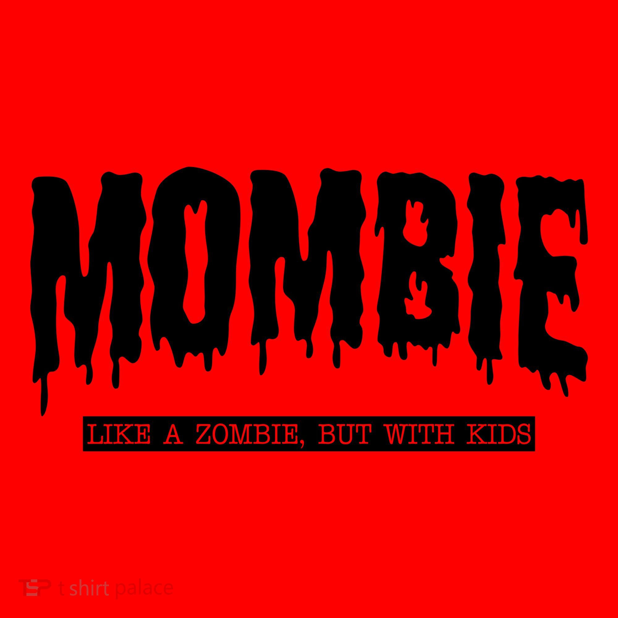 Mombie Like A Zombie But With Kids Funny Halloween Mom Santa Hat