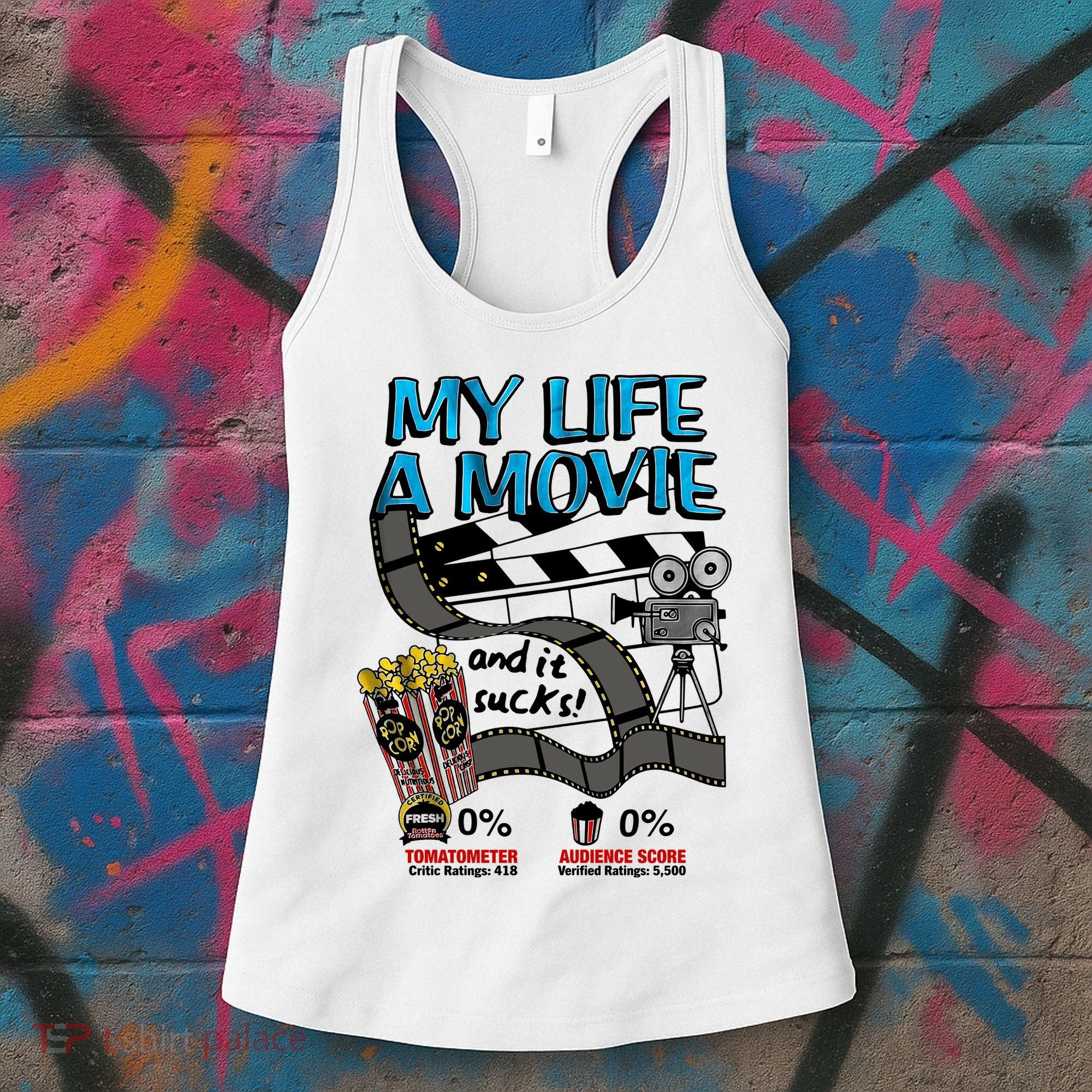 My Life A Movie And It Sucks Movie Life Lover Retro Women's Tank Top