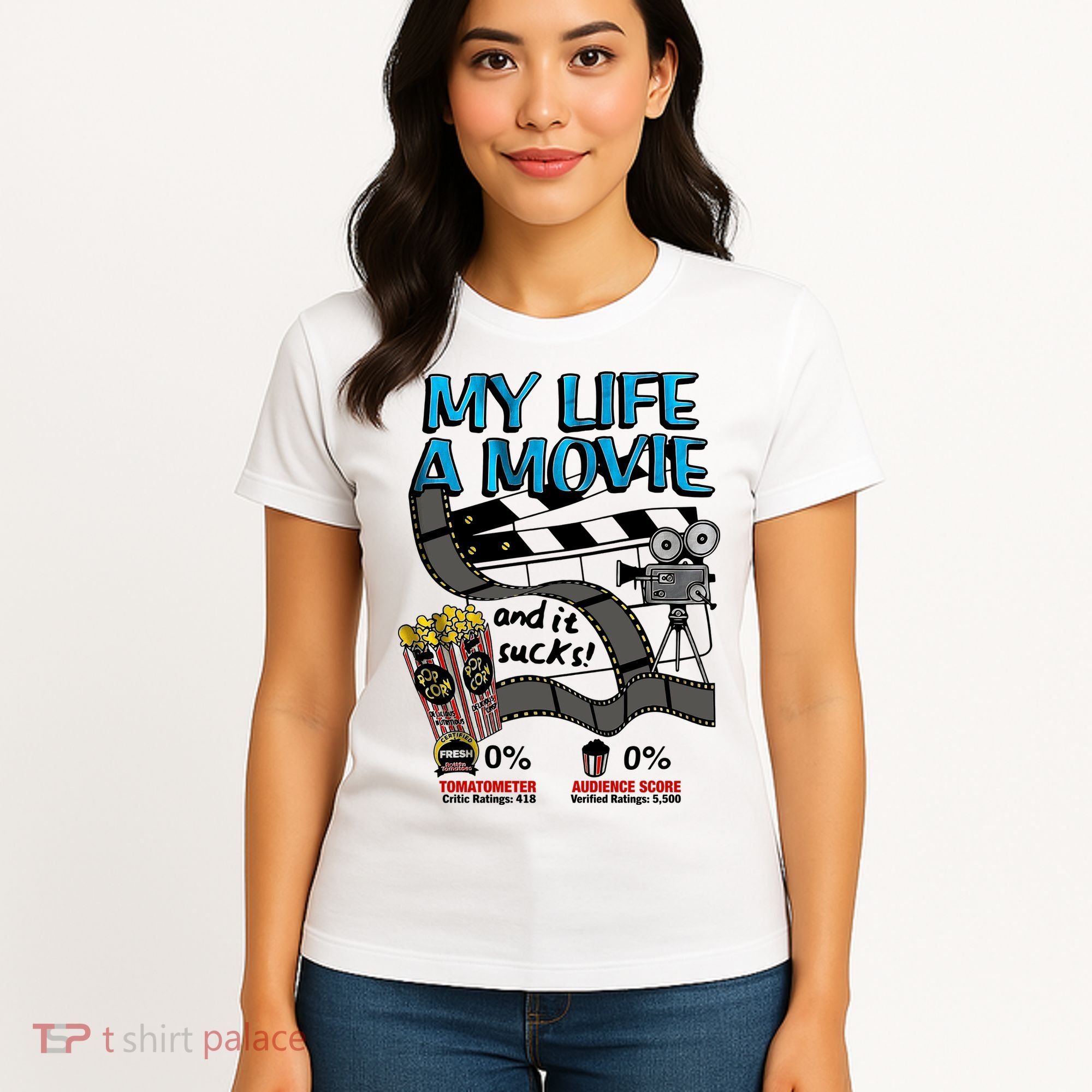 My Life A Movie And It Sucks Movie Life Lover Retro Women's T-Shirt