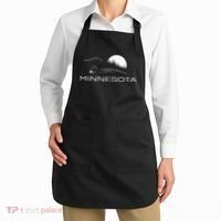 Minnesota Loon And Trees In Moonlight Apron thumb 2