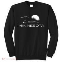 Minnesota Loon And Trees In Moonlight Sweatshirt thumb 0