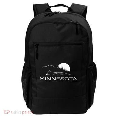 Minnesota Loon And Trees In Moonlight Backpack