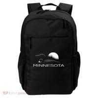 Minnesota Loon And Trees In Moonlight Backpack thumb 0