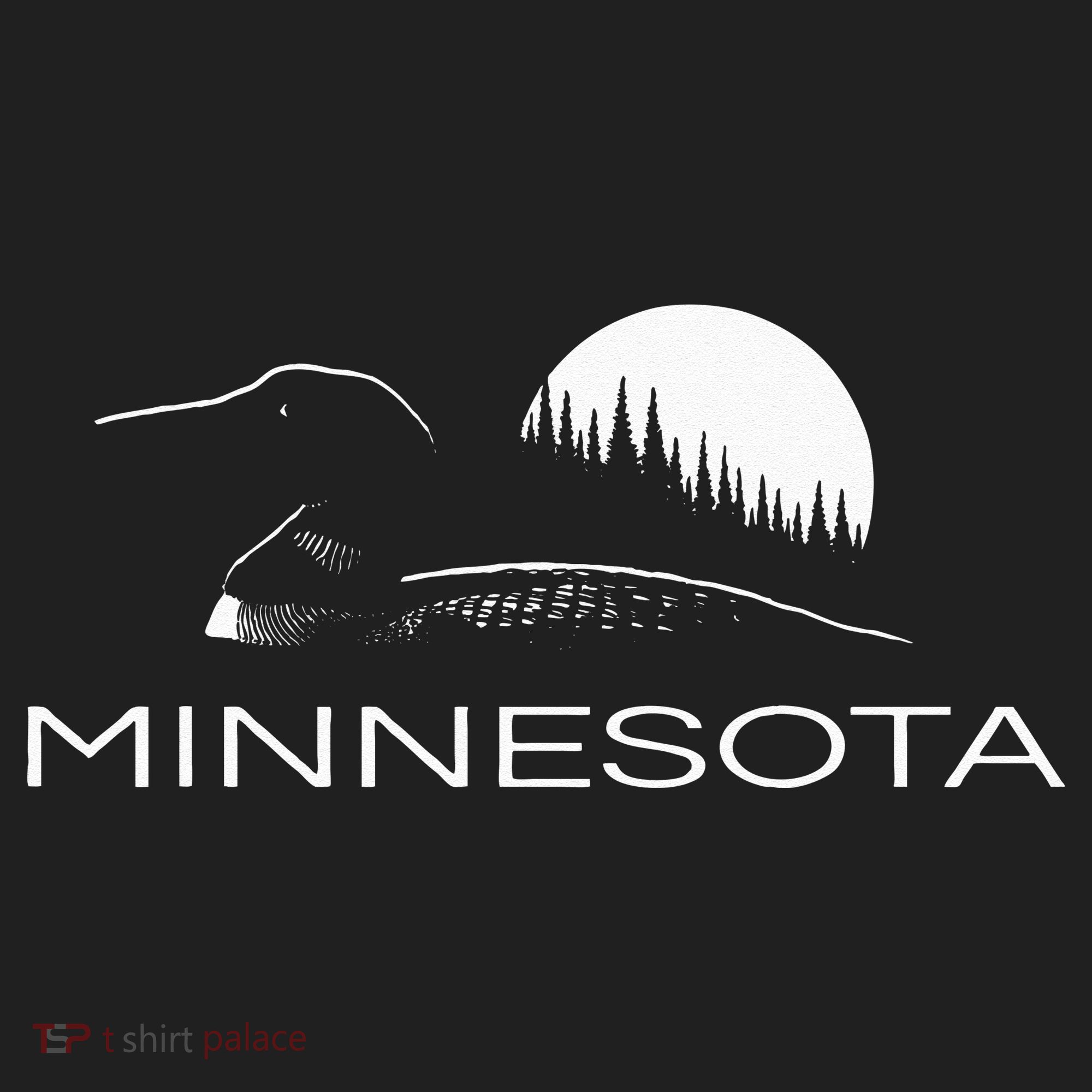 Minnesota Loon And Trees In Moonlight Beanie