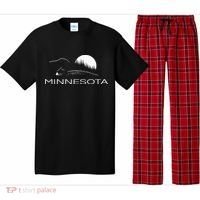 Minnesota Loon And Trees In Moonlight Pajama Set thumb 0