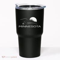 Minnesota Loon And Trees In Moonlight Tumbler thumb 0