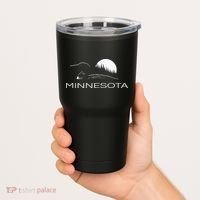 Minnesota Loon And Trees In Moonlight Tumbler thumb 2