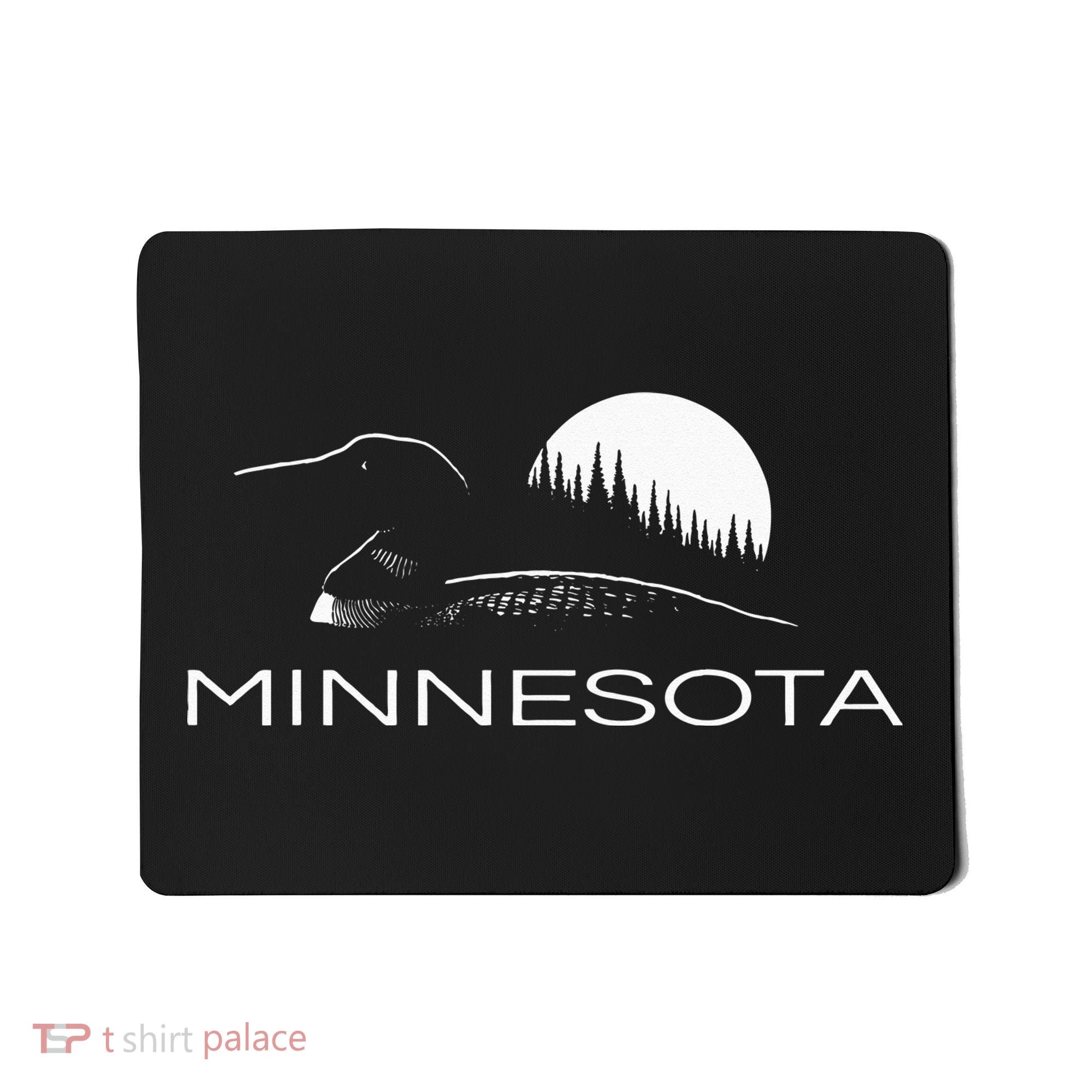 Minnesota Loon And Trees In Moonlight Mousepad
