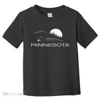 Minnesota Loon And Trees In Moonlight Toddler T-Shirt thumb 0