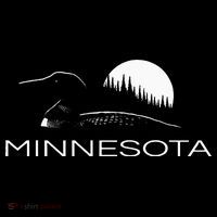 Minnesota Loon And Trees In Moonlight Women's T-Shirt thumb 6
