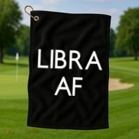 Minimalist Libra Af Gift Astrology Sept October Birthday Gift Golf Towel thumb 1