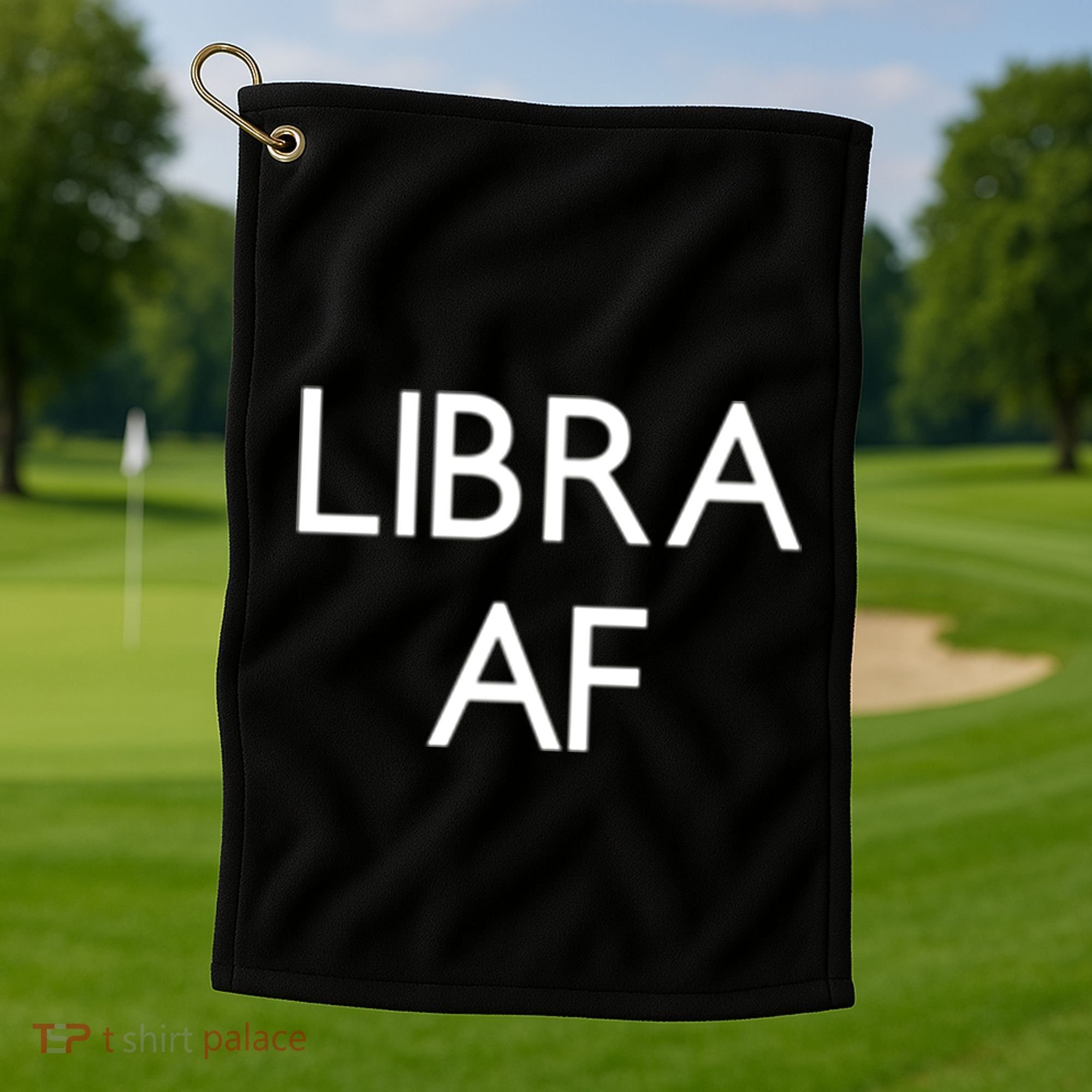 Minimalist Libra Af Gift Astrology Sept October Birthday Gift Golf Towel