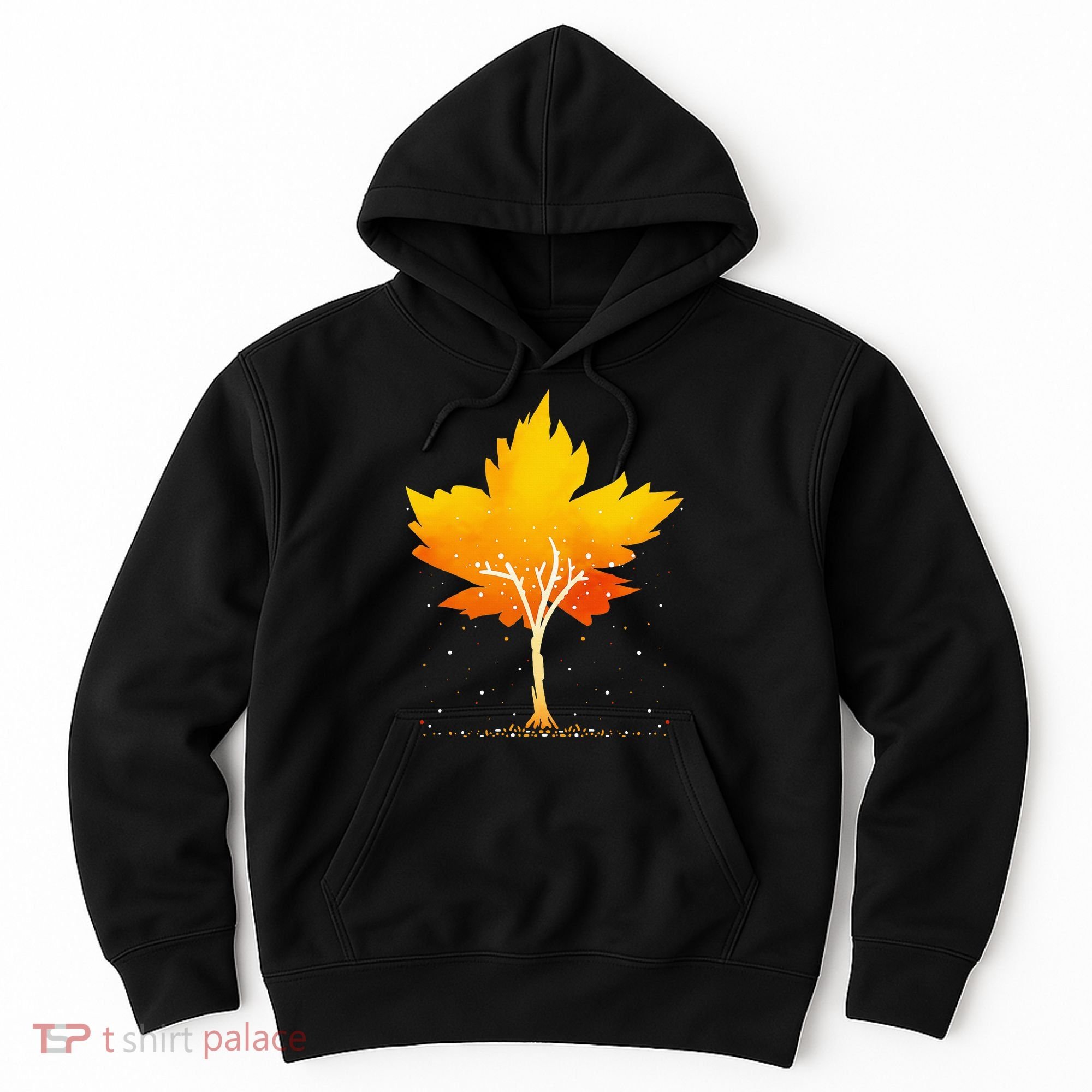 Maple Leaf Autumn Tree Orange Fall Leaves Season Hoodie