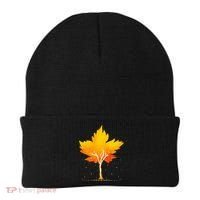 Maple Leaf Autumn Tree Orange Fall Leaves Season Beanie thumb 0