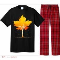 Maple Leaf Autumn Tree Orange Fall Leaves Season Pajama Set thumb 0