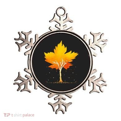 Maple Leaf Autumn Tree Orange Fall Leaves Season Ornament