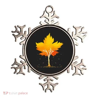 Maple Leaf Autumn Tree Orange Fall Leaves Season Ornament