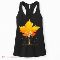 Maple Leaf Autumn Tree Orange Fall Leaves Season Women's Tank Top thumb 0