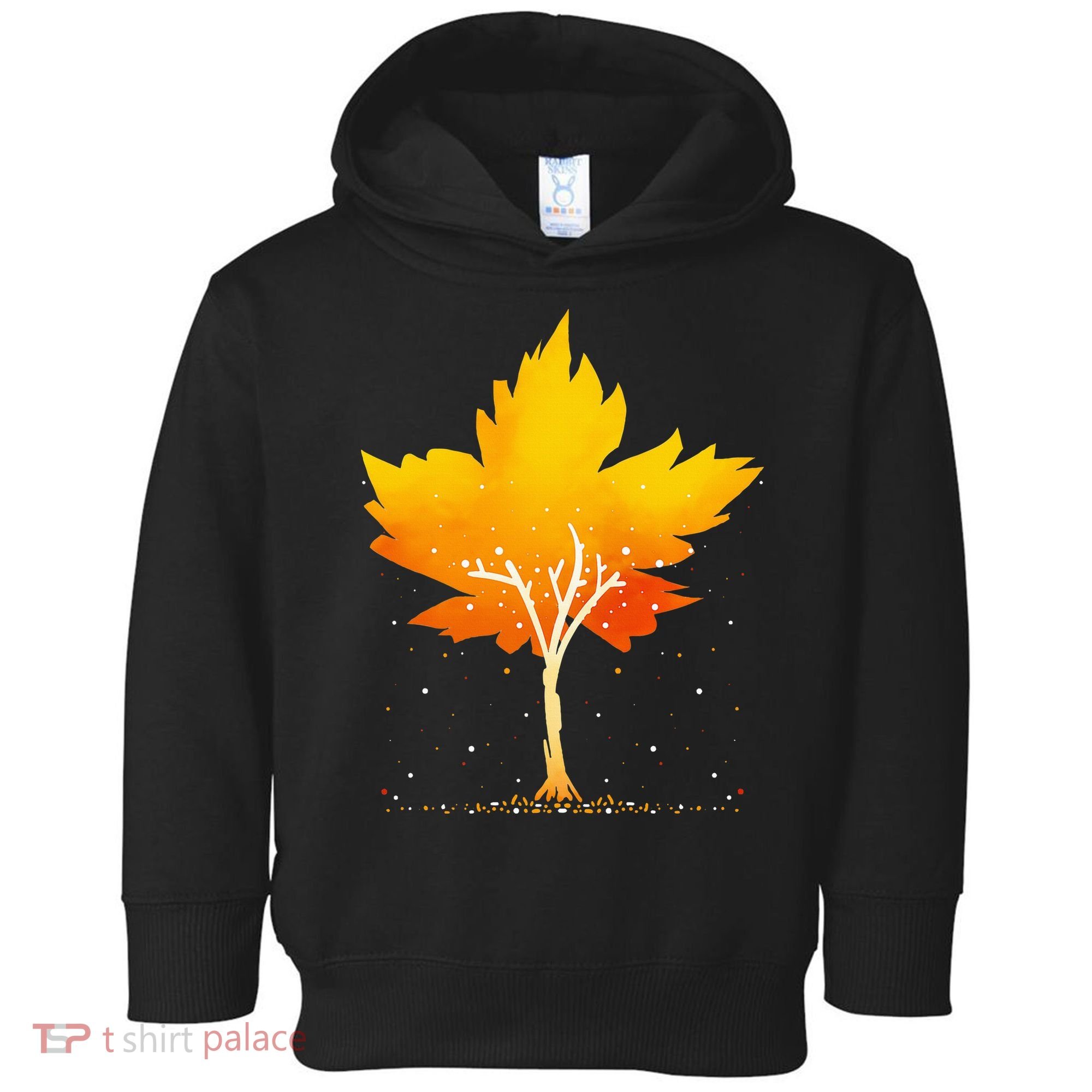 Maple Leaf Autumn Tree Orange Fall Leaves Season Toddler Hoodie