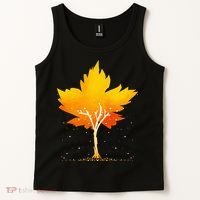 Maple Leaf Autumn Tree Orange Fall Leaves Season Tank Top thumb 2