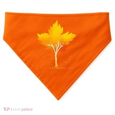Maple Leaf Autumn Tree Orange Fall Leaves Season USA-Made Doggie Bandana