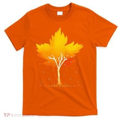 Maple Leaf Autumn Tree Orange Fall Leaves Season T-Shirt